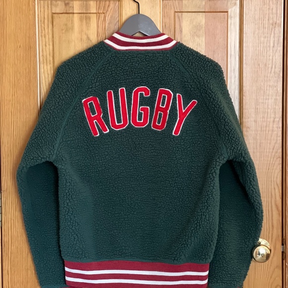 Rugby Ralph Lauren Faux Sherpa Bomber Jacket - Picture 2 of 3